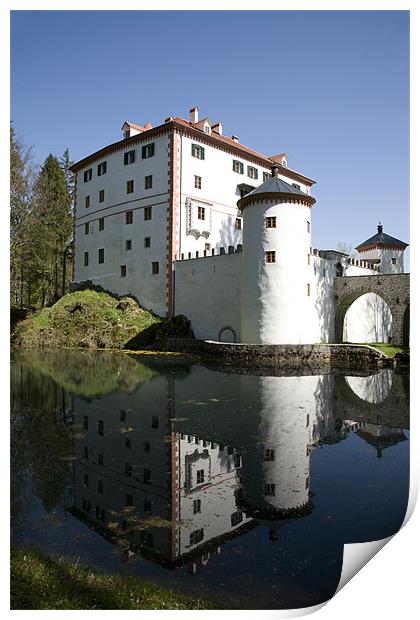 sneznik Castle, Notranjska, Slovenia Print by Ian Middleton