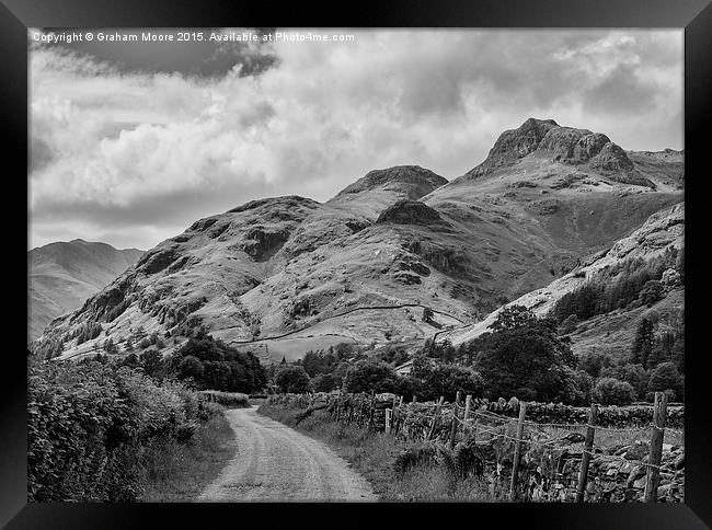 Langdale Pikes from Green Lane Framed Print by Graham Moore