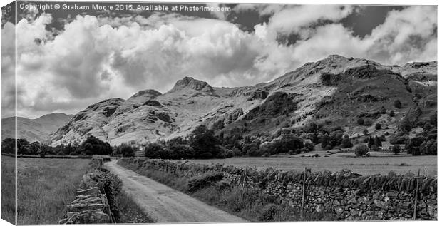 Langdale Pikes from Green Lane Canvas Print by Graham Moore