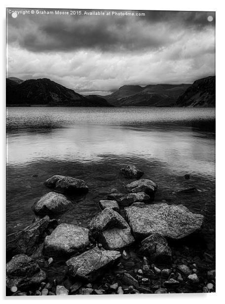 Ennerdale Water Acrylic by Graham Moore