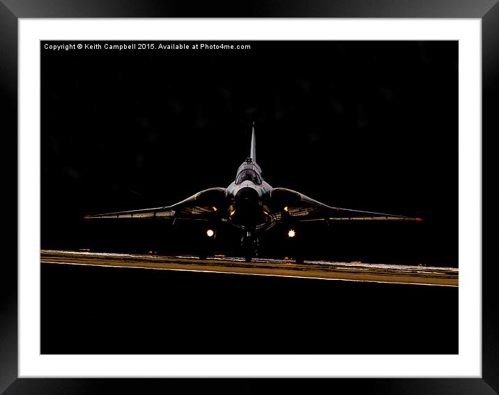  SAAB 35 Draken Framed Mounted Print by Keith Campbell