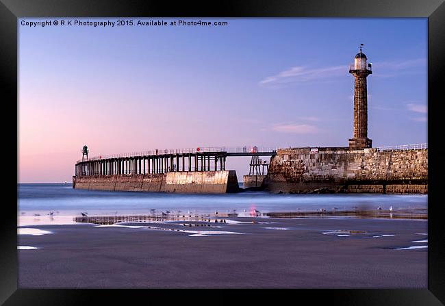  Whitby sunset Framed Print by R K Photography