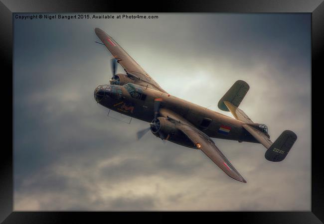 North American B-25 Mitchell Bomber Framed Print by Nigel Bangert