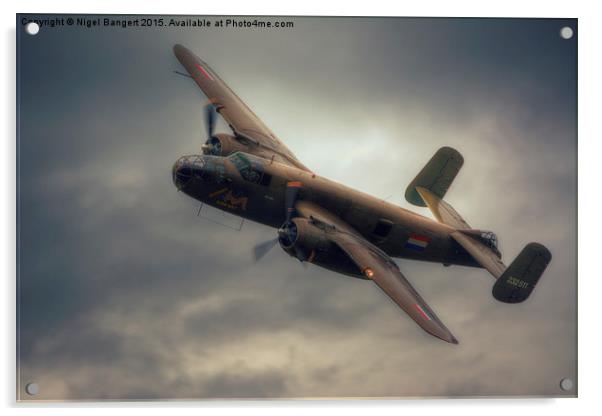  North American B-25 Mitchell Bomber Acrylic by Nigel Bangert