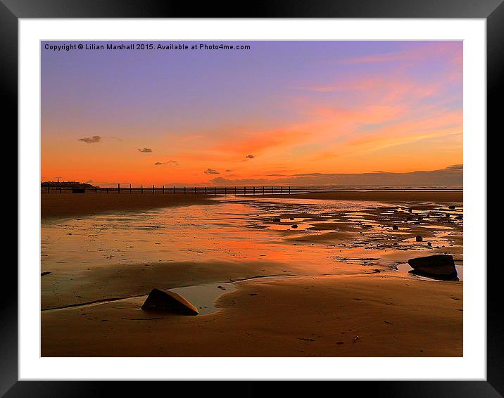  A Winter Sunset Framed Mounted Print by Lilian Marshall