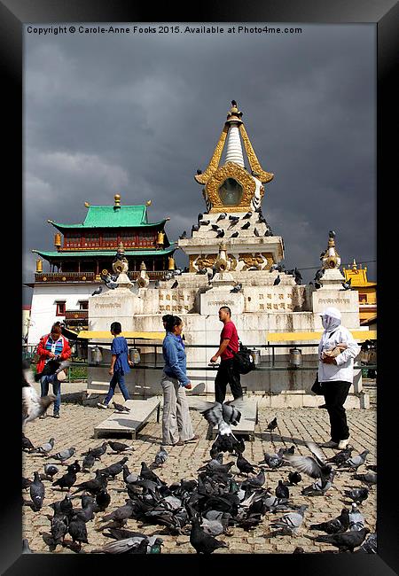  Gandan Monastery Ulaanbaatar, Mongolia Framed Print by Carole-Anne Fooks