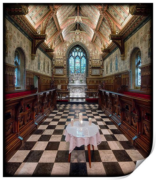 The Exquisite Chequer Chancel Print by Rus Ki