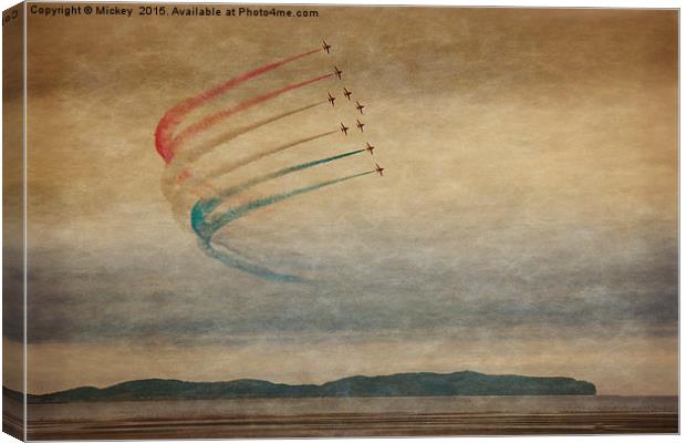 Red Arrows The Vintage Look Canvas Print by rawshutterbug 