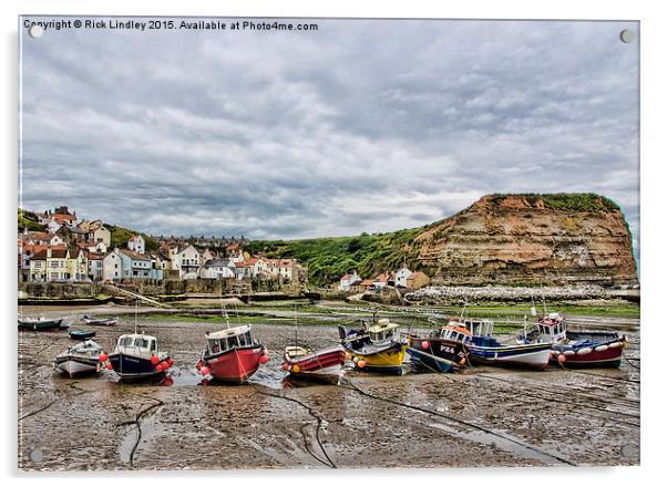  Low Tide Staithes Acrylic by Rick Lindley