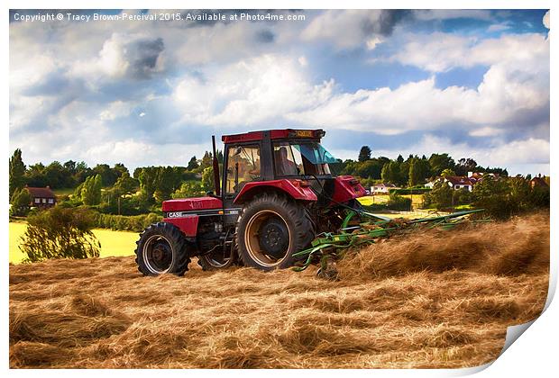 Cutting Hay Print by Tracy Brown-Percival