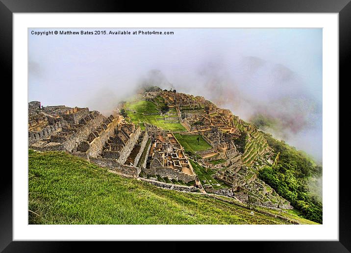 Machu Picchu Framed Mounted Print by Matthew Bates