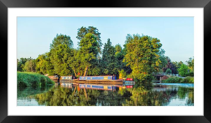  Moored Boats Summer Framed Mounted Print by Clive Eariss