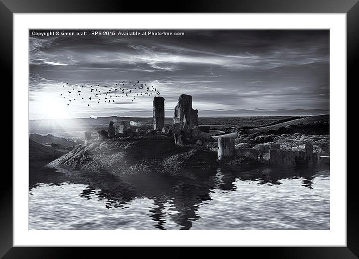 Ruins on the water landscape Framed Mounted Print by Simon Bratt LRPS