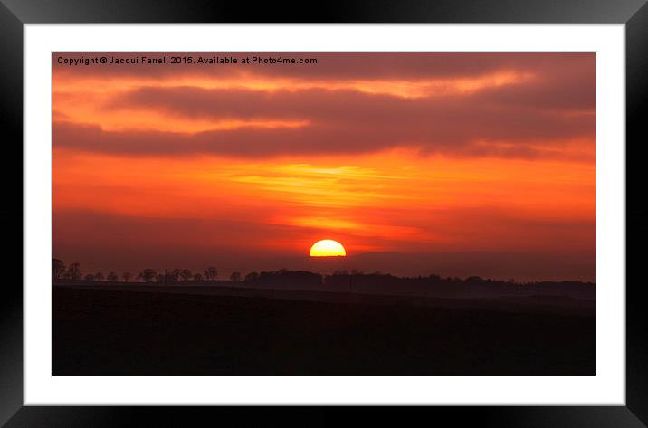  Northumberland Sunset Framed Mounted Print by Jacqui Farrell