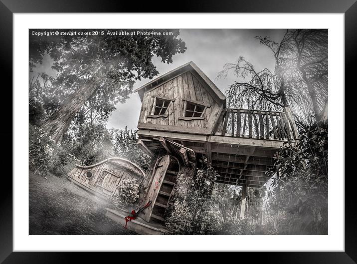  Tree house of horror Framed Mounted Print by stewart oakes