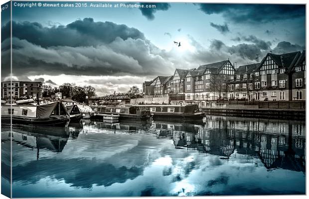  Northwich Canals - variant Canvas Print by stewart oakes