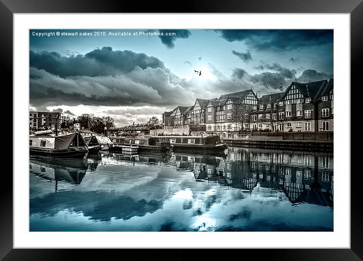  Northwich Canals - variant Framed Mounted Print by stewart oakes