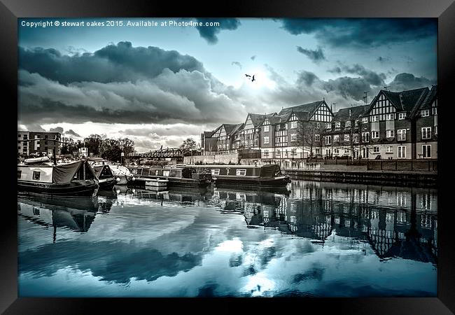  Northwich Canals - variant Framed Print by stewart oakes