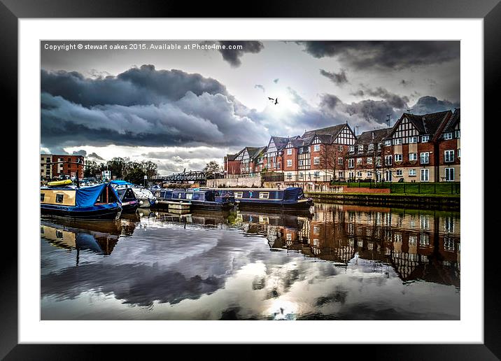 Northwich Canals  Framed Mounted Print by stewart oakes