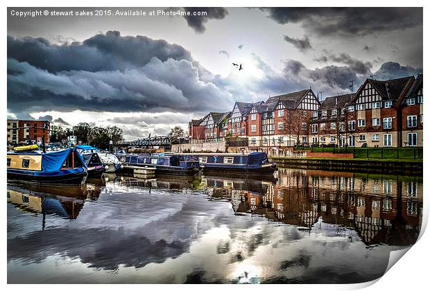 Northwich Canals  Print by stewart oakes