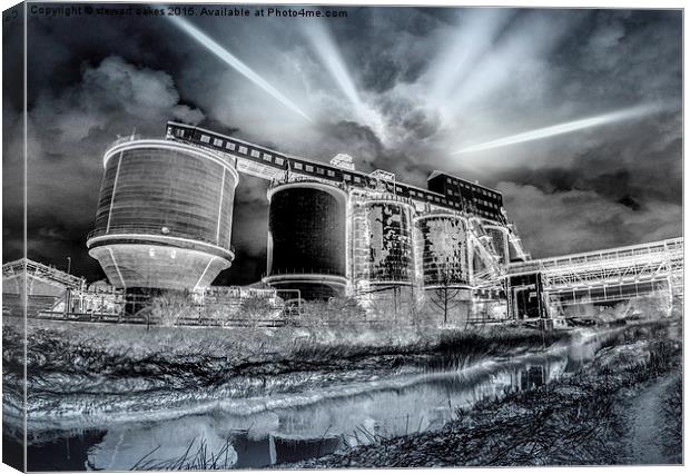  chemicals plant negative  Canvas Print by stewart oakes