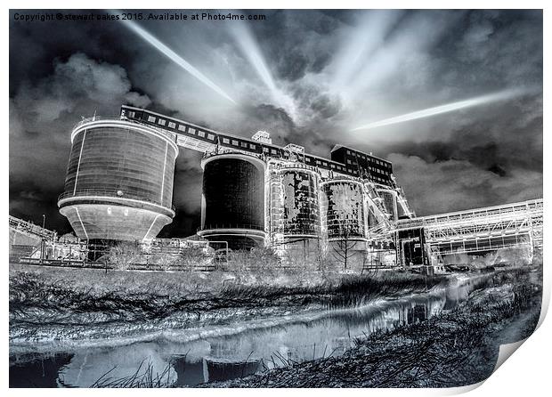  chemicals plant negative  Print by stewart oakes