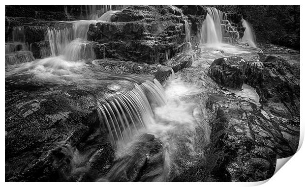  Waterfall country South Wales Print by Leighton Collins