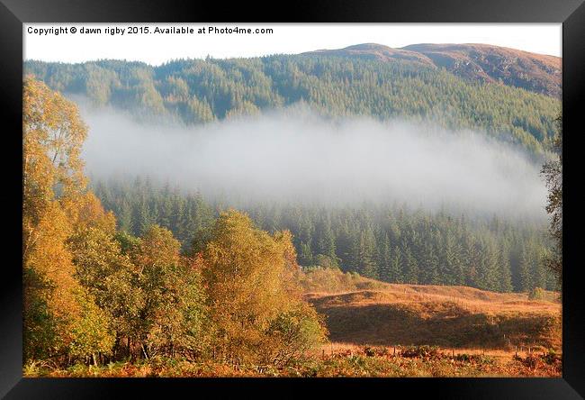  Highlands in Autumn Framed Print by Dawn Rigby