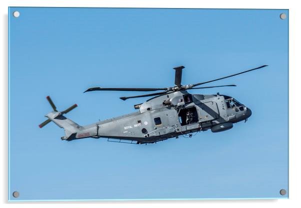 Merlin helicopter Acrylic by Sam Smith
