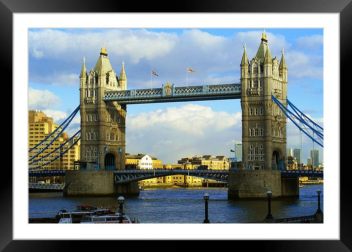 Tower Bridge , London Framed Mounted Print by val butcher