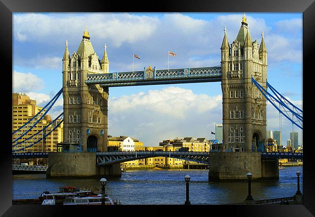 Tower Bridge , London Framed Print by val butcher