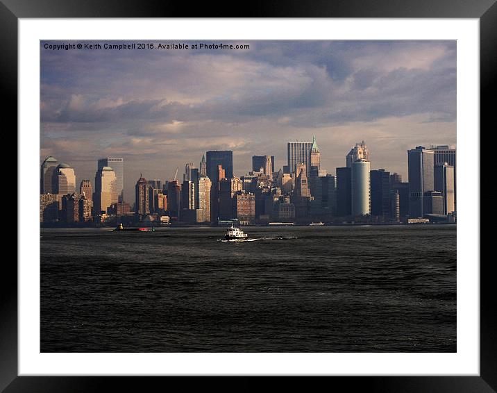  New York Skyline Framed Mounted Print by Keith Campbell