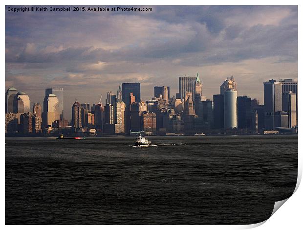  New York Skyline Print by Keith Campbell