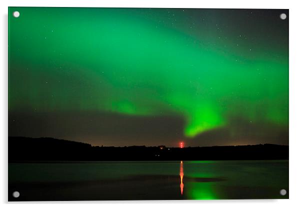  Aurora Over The Beauly Firth Acrylic by Macrae Images