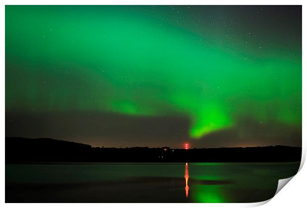  Aurora Over The Beauly Firth Print by Macrae Images
