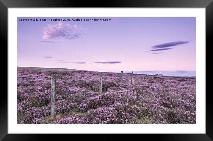  Blooming heather Framed Mounted Print by Michael Houghton