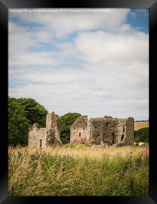  Hailes Castle, Scotland Framed Print by Lynne Morris (Lswpp)