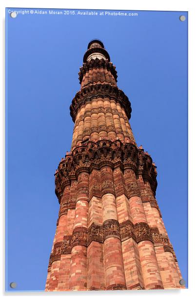  Qutab Minar New Delhi India  Acrylic by Aidan Moran