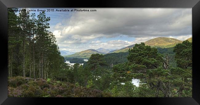 Glen Affric Panorama  Framed Print by Jamie Green