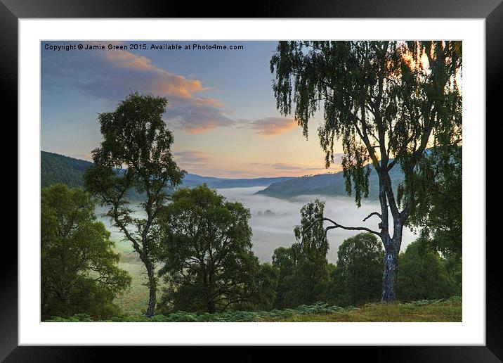  Strathglass Dawn Framed Mounted Print by Jamie Green