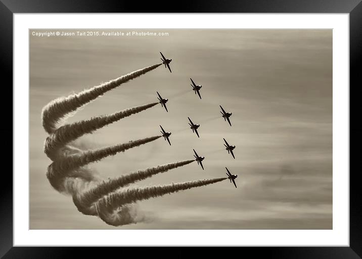 Red Arrows Framed Mounted Print by Jason Tait