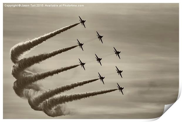 Red Arrows Print by Jason Tait