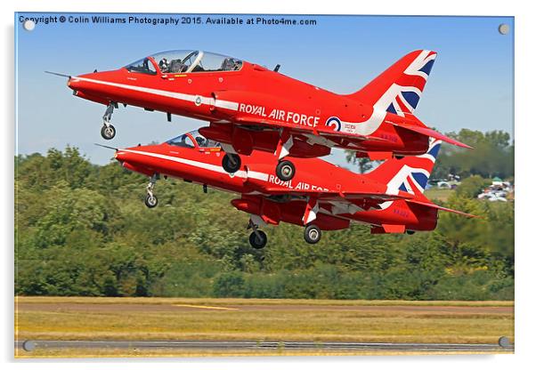  The Red Arrows RIAT 2015 17 Acrylic by Colin Williams Photography
