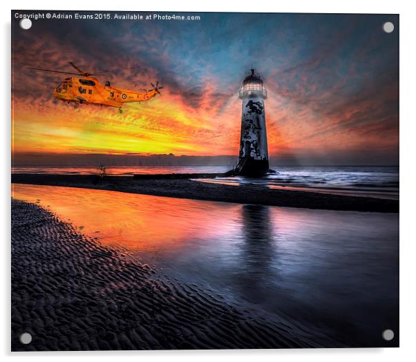 The Abandoned Talacre Lighthouse  Acrylic by Adrian Evans