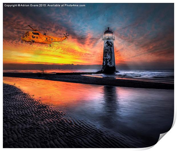 The Abandoned Talacre Lighthouse  Print by Adrian Evans