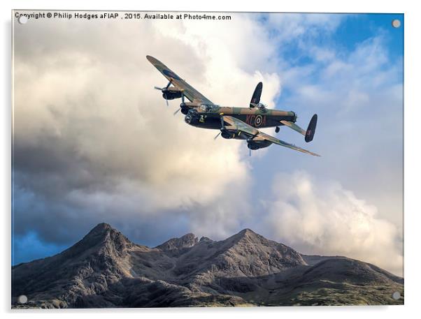  Lancaster over the Black Cuillins of Skye Acrylic by Philip Hodges aFIAP ,