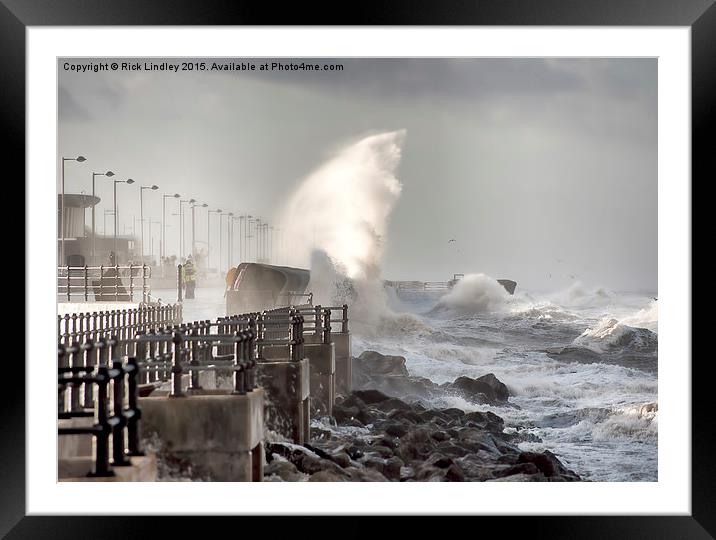  The Sea Wall Framed Mounted Print by Rick Lindley