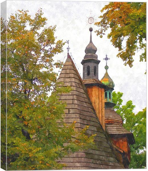  wooden church...poland Canvas Print by dale rys (LP)
