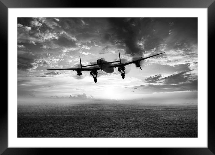 In For A Rough Landing Framed Mounted Print by J Biggadike