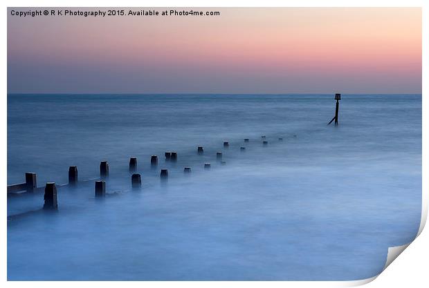  Overstrand sunrise Print by R K Photography